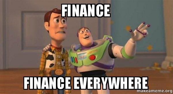 Finance Finance Everywhere - Buzz and Woody (Toy Story) Meme | Make a Meme