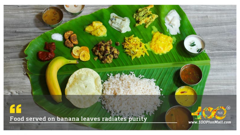 Food Served on Banana Leaves Radiates Purity | 100 Plus Mall
