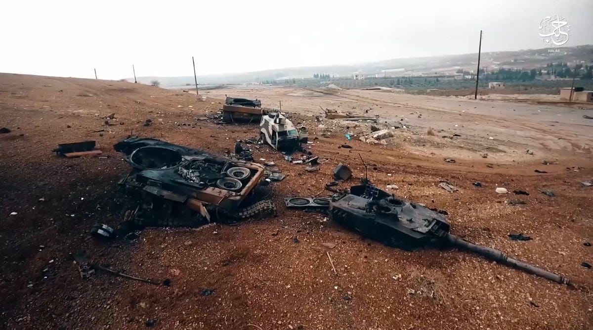 Levant War: Images of three destroyed Turkish Army Leopard 2A4s, which ...