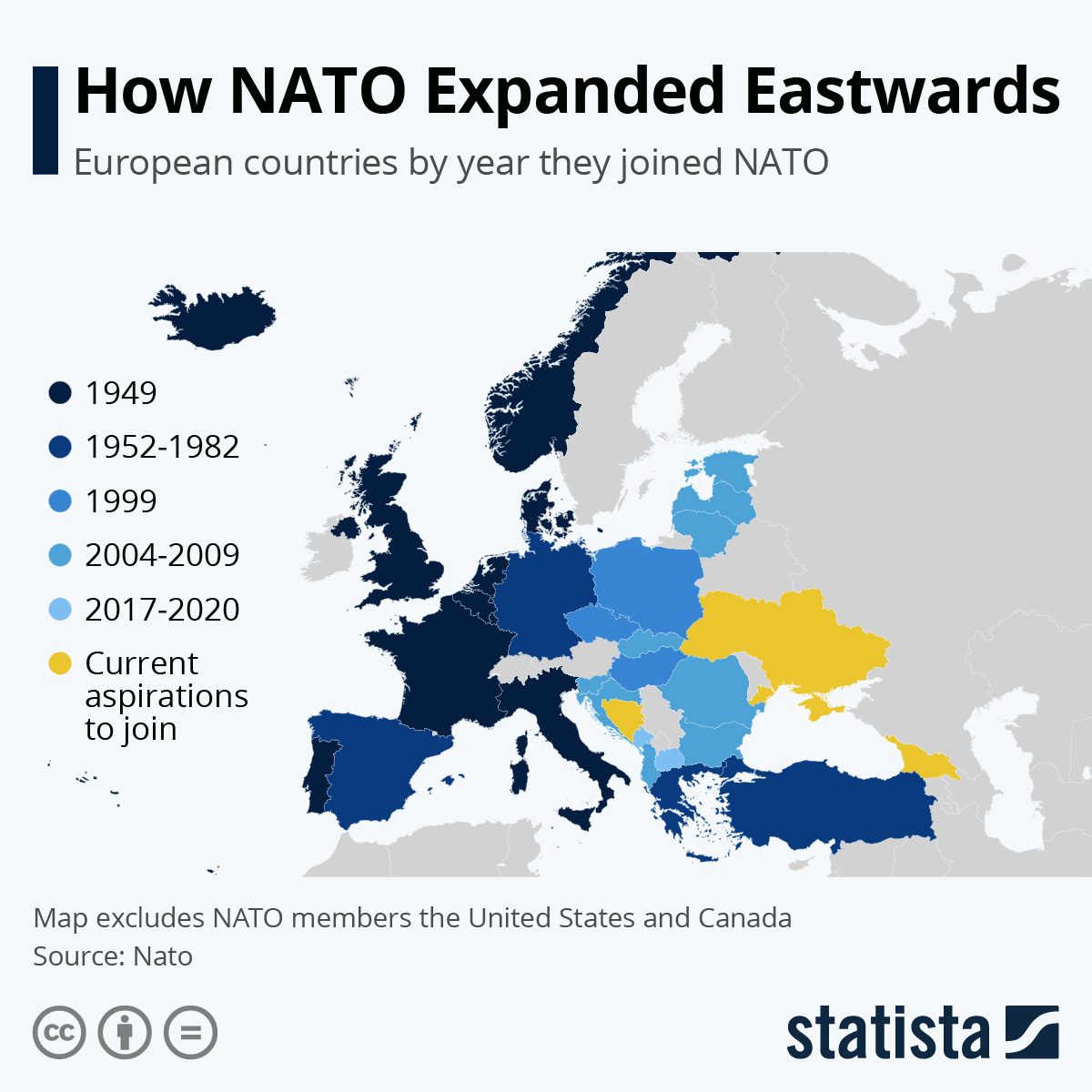 Chart: How NATO Expanded Eastwards | Statista