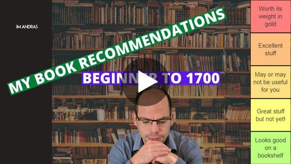 My Ultimate Book Recommendations | Beginner to 1700 | Tiermaker edition