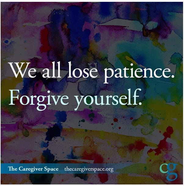 Forgive yourself -- #CaregivingMeditation #CaregiverMotto