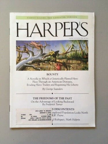 April 1995 issue of Harpers Magazine with story by George Saunders: Bounty - Picture 1 of 3