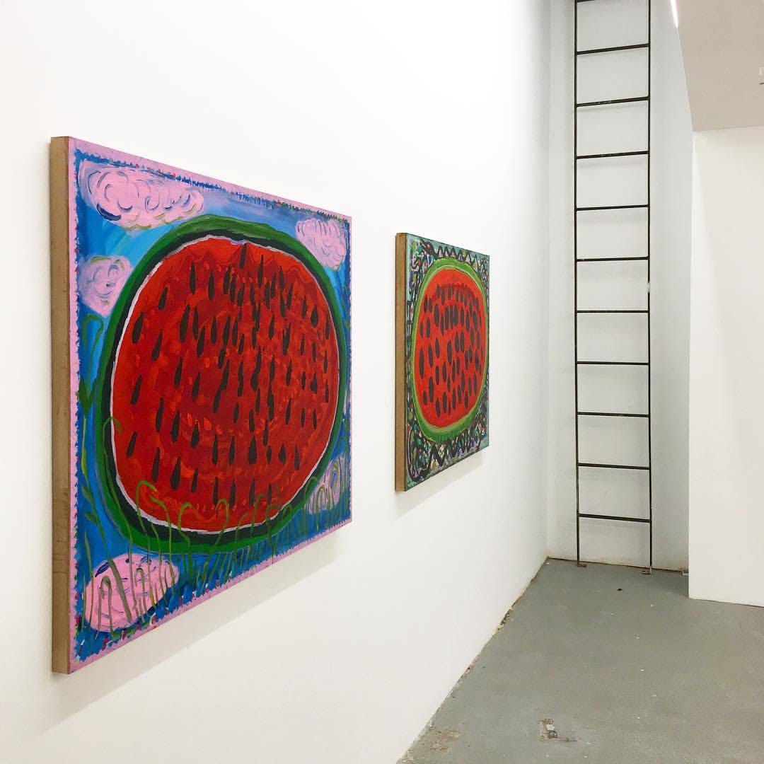 Burning in Water — Josh Smith said of his “watermelon” paintings:...