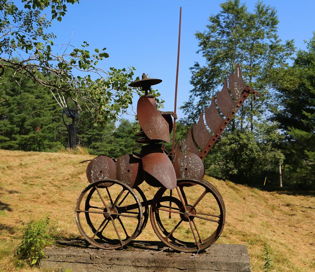 'Tilting at Windmills?' - Found Along Scenic Highway 218 North of Wiscasset, Maine (July 2014)