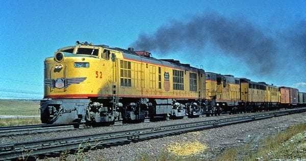 UP 52 Union Pacific Gas Turbine Electric at Cheyenne, Wyoming by Collection  of Chris Zygmunt
