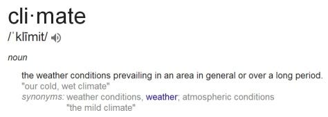 Google definition of climate