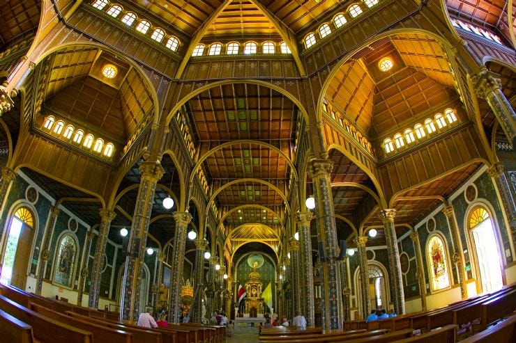 Inside Basílica de Nuestra Señora de Los Ángeles Chruch
