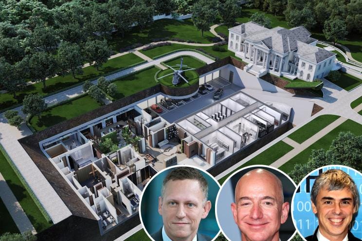 The ultra-wealthy are buying high-end bunkers with resort-like amenities where they can live in luxury while the world outside collapses.
