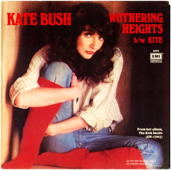 Pochette de disque, femme assise, Kate Bush, Angleterre