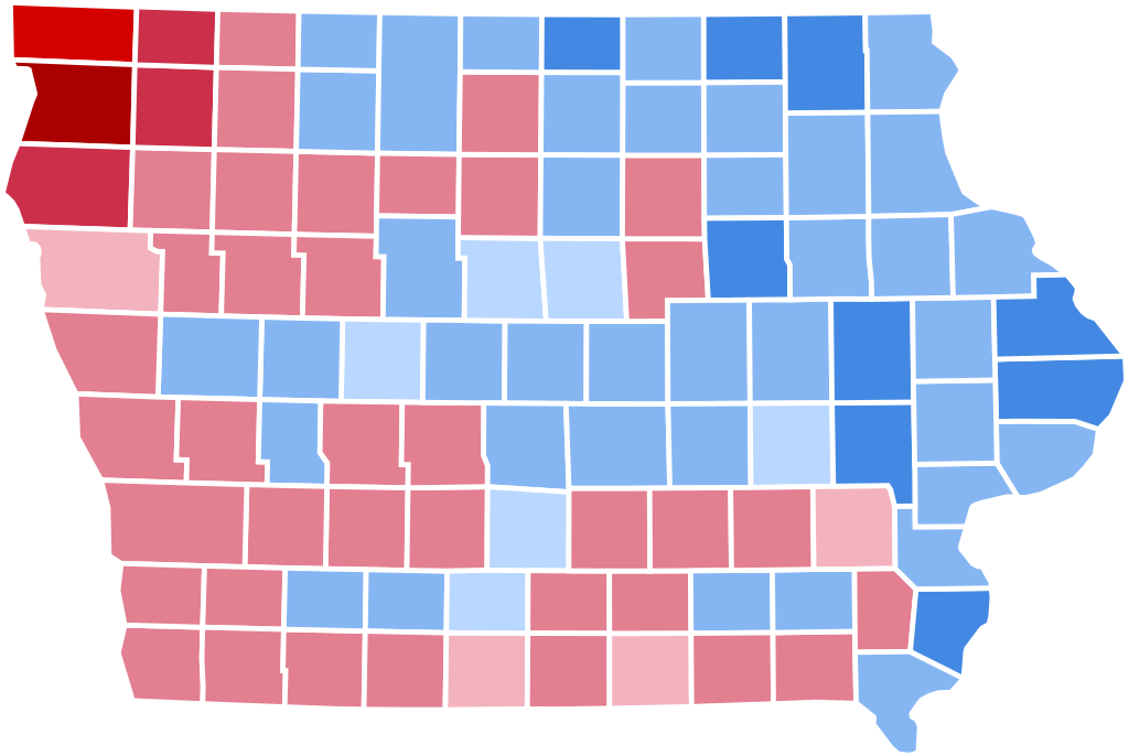 Iowa Presidential Election Results 2008.svg
