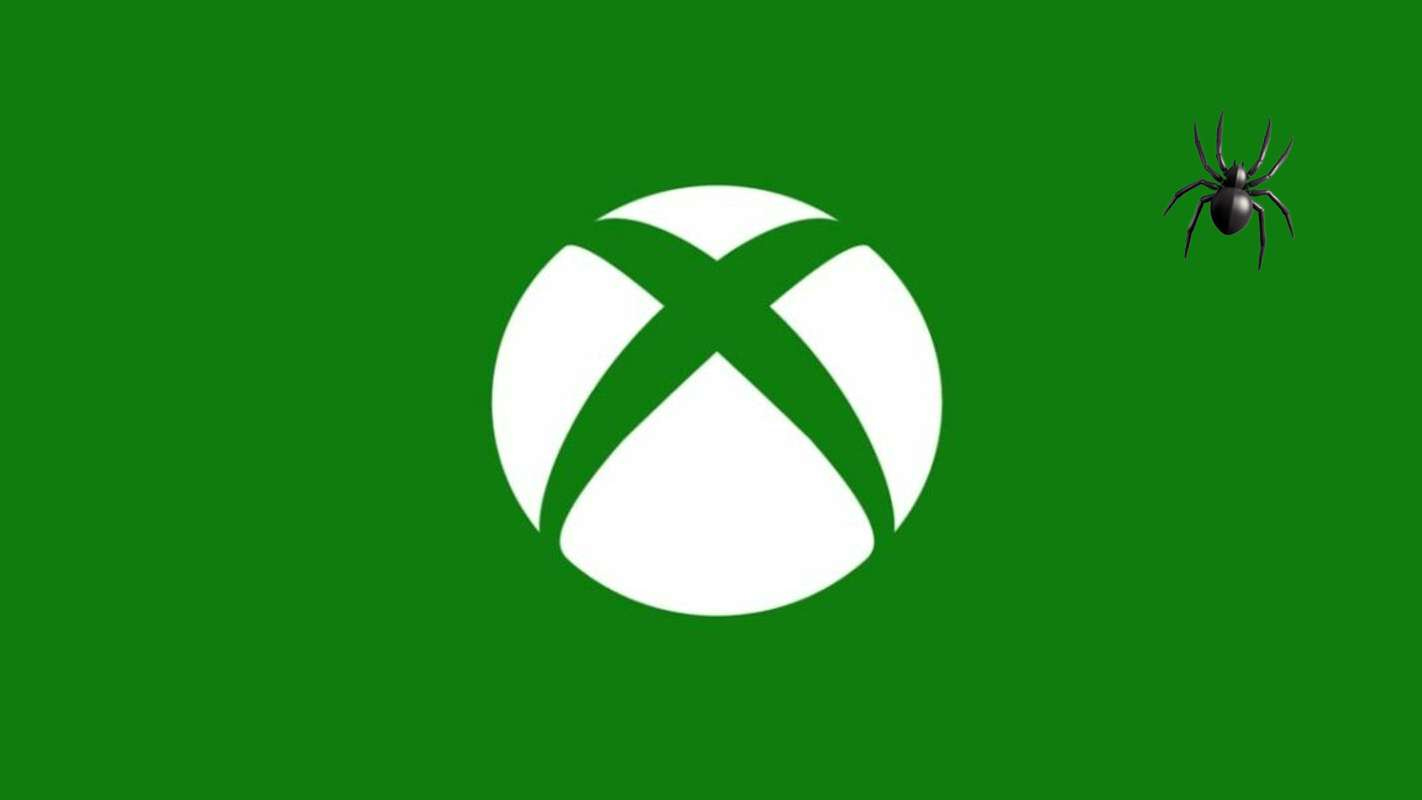 Xbox logo with a spider on it