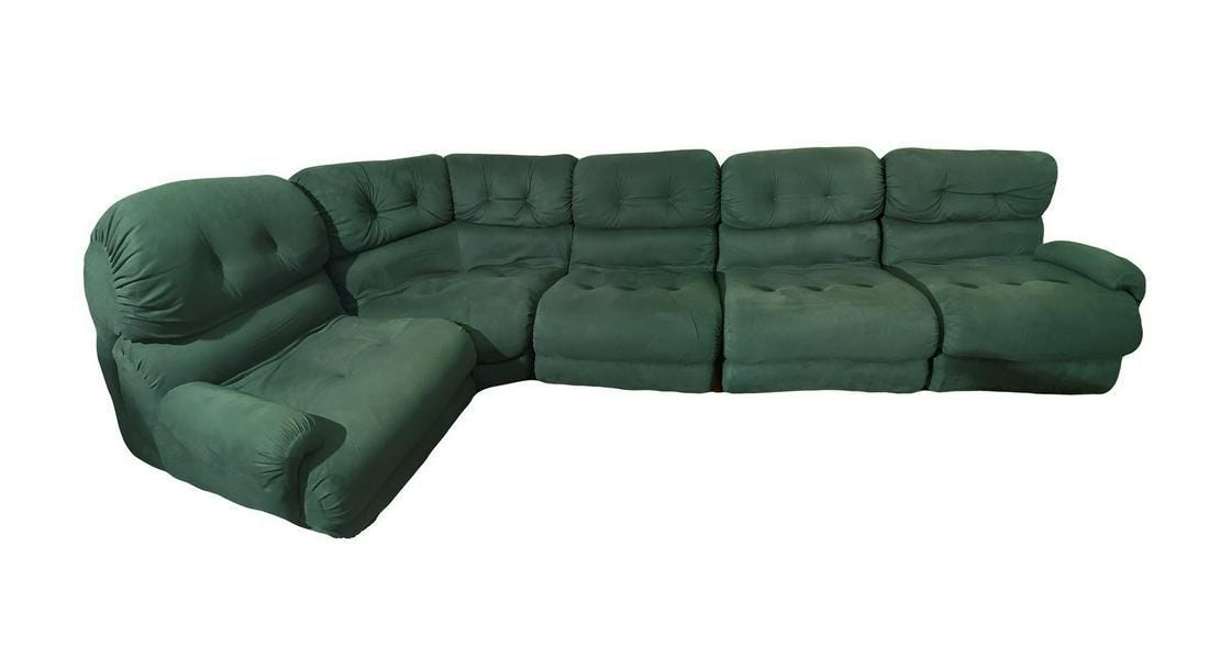 Italian production in the style of Mimo Padova, 5 -element modular sofa, one of which angular one