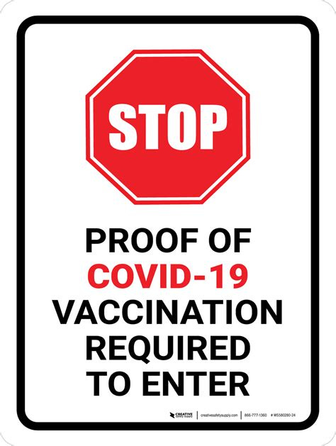 STOP: Proof Of Covid 19 Vaccination Required To Enter ...