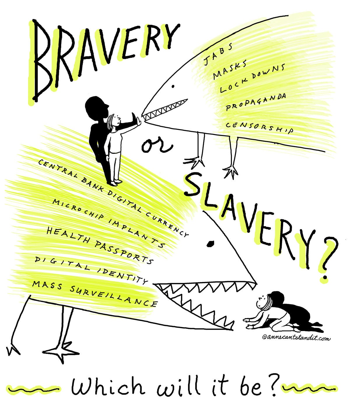 Bravery or Slavery? by Anne Gibbons of Anne Can't Stand It