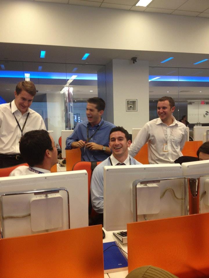 Training days at Bloomberg August 2012 - Lee, Pete, Brian, Ed, Eric