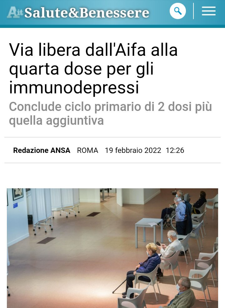 Ansa e Aifa quarta dose