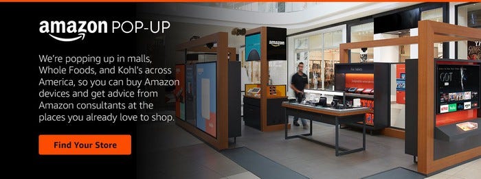 Amazon pop-up retail store Amazon pop-up retail store