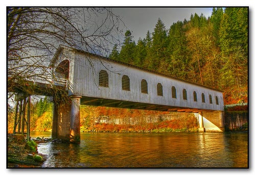 Oregon Covered Bridge (hdr)
