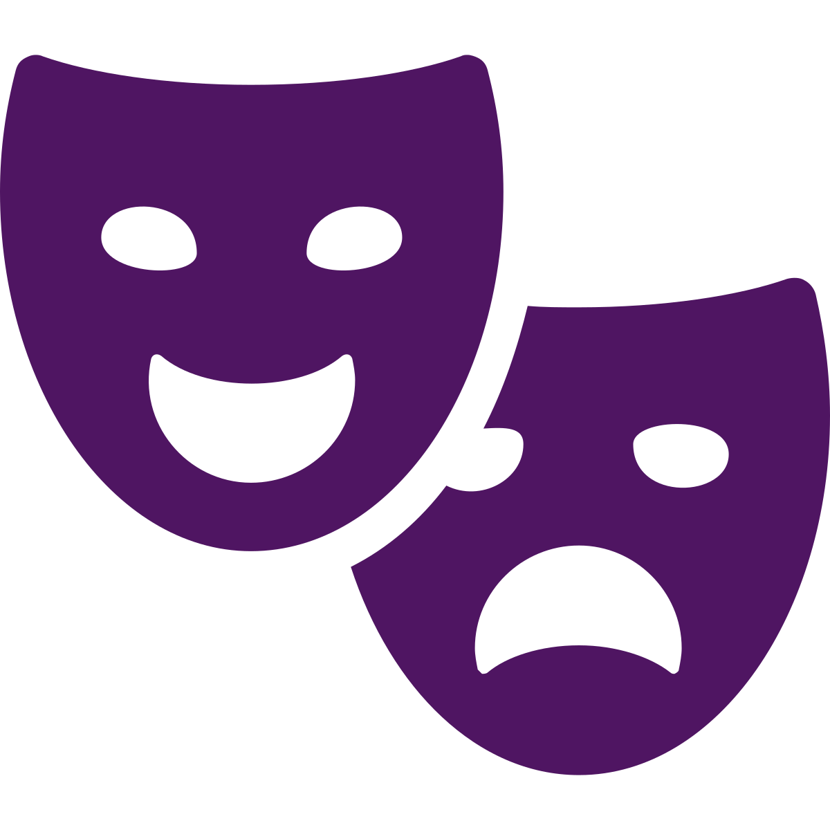 Happy and sad masks