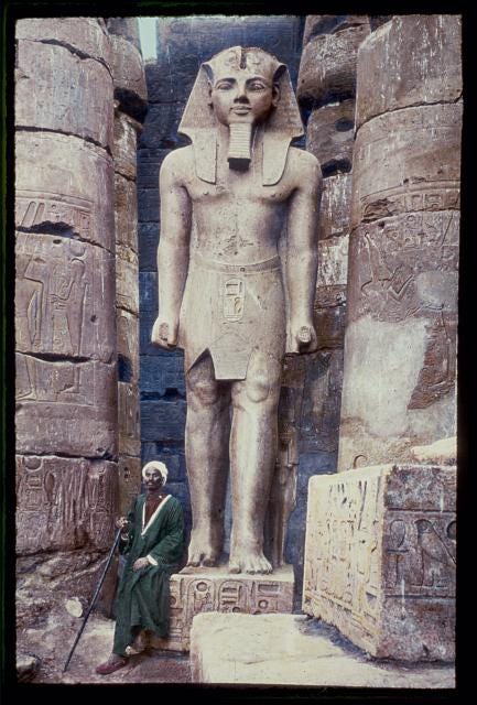 Egypt. Luxor. Statue of Rameses II [i.e., Ramses II] in Temple of Luxor |  Library of Congress