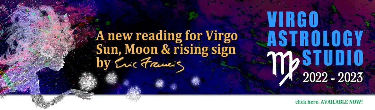 Image promoting Virgo Astrology Studio