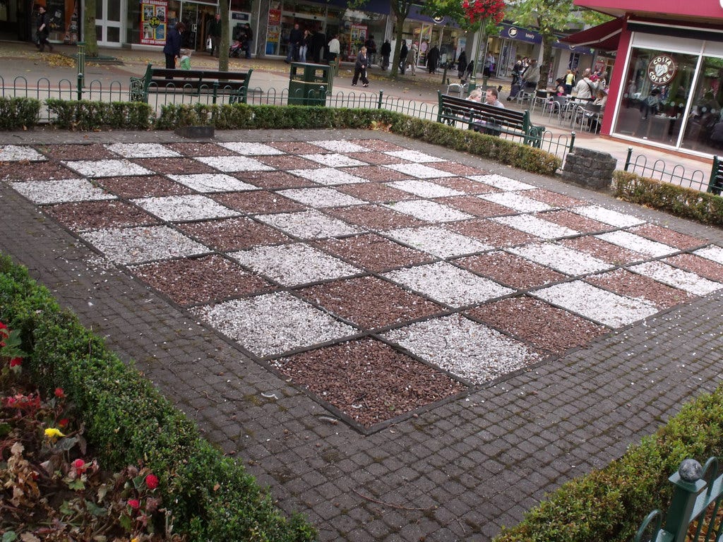 Chess Board in Mell Square, Solihull
