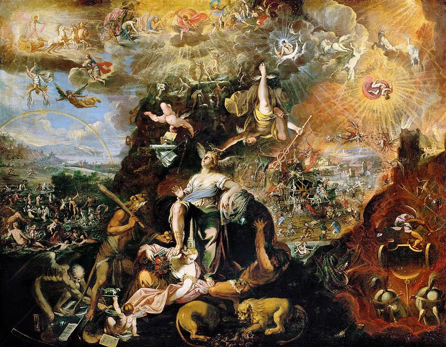Religious Painting - Allegory of the Apocalypse by Joseph Heintz the Younger