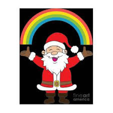 LGBT Santa Rainbow Gay LGBTQ Christmas Xmas Gift Digital Art by Haselshirt