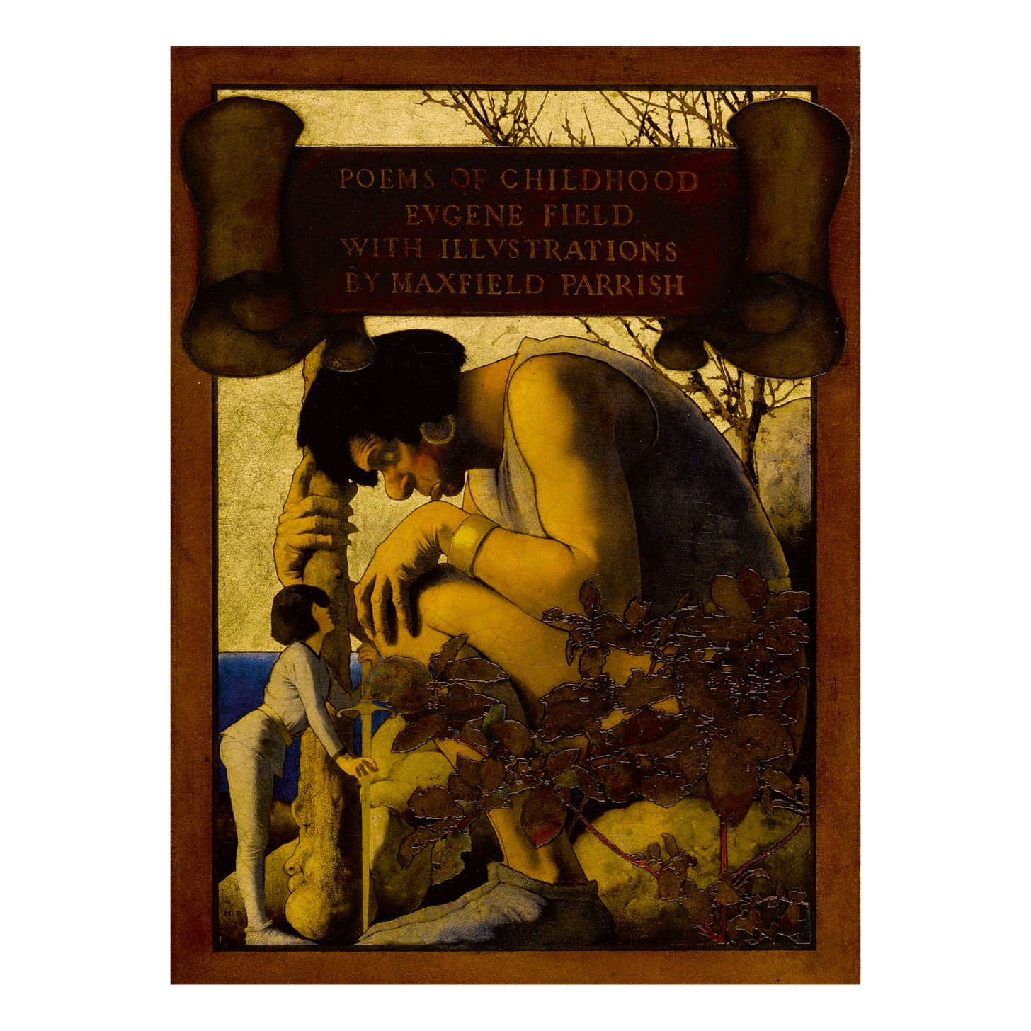 MAXFIELD PARRISH | GIANT WITH JACK AT HIS FEET (POEMS OF CHILDHOOD) |  American Art | American Paintings | Sotheby's