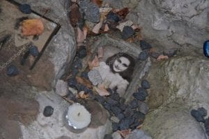 photo of Anne Frank at the children's memorial at the Jewish cemetery in Warsaw, Poland