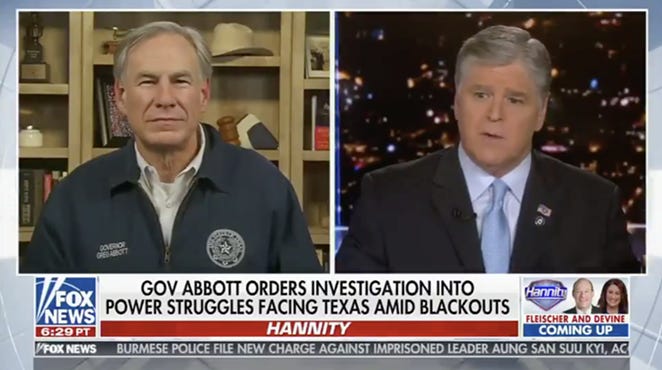 Texas Gov. Greg Abbott lies on Fox News