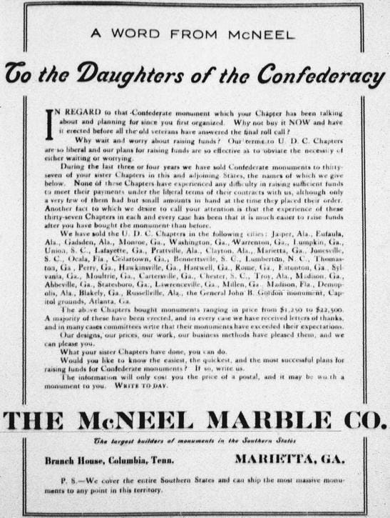 Daughters of Confederacy ad