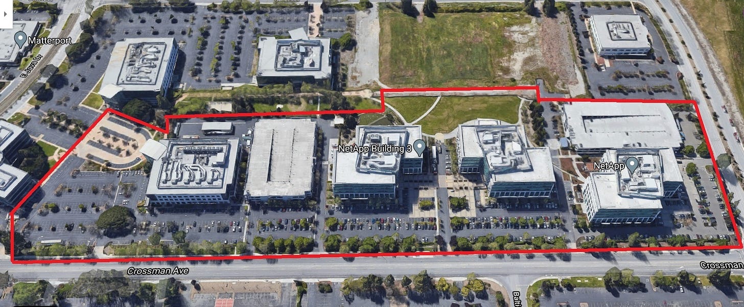 Real estate: Huge NetApp campus in Sunnyvale goes on sales block