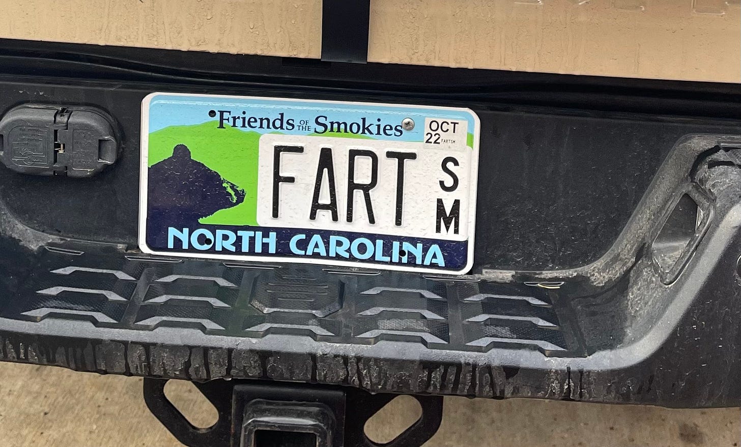 fart license plate