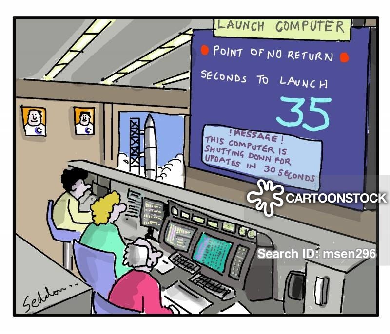 Mission Control Cartoons and Comics - funny pictures from CartoonStock