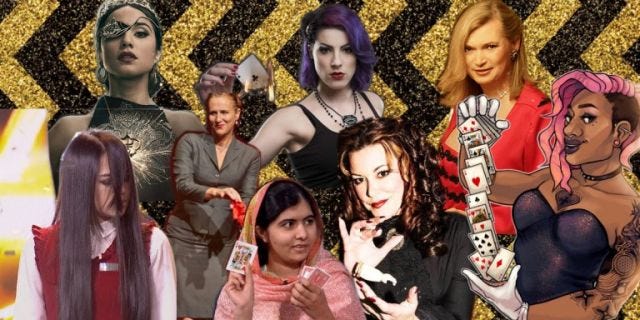 queer lady magician collage (originally made for autostraddle)