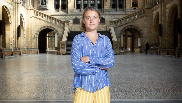 Greta Thunberg, 19 anni, al Museo di Storia naturale di Londra (Tim Whitby/Getty Images)