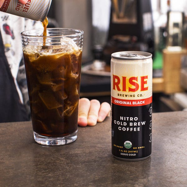 Rise Brewing Co. 7 fl. oz. Original Black Nitro Cold Brew Coffee - 12 ...