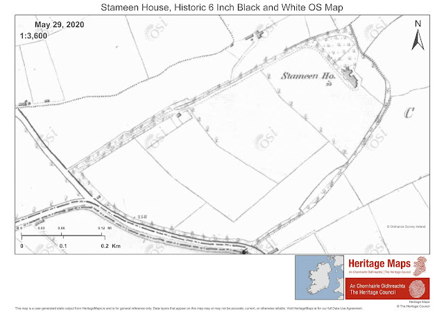 Boyne Valley Hotel/Stameen House 6 Inch OS Map