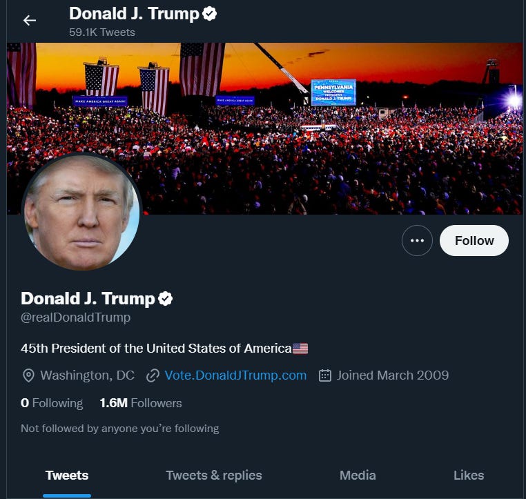 Trump is back on Twitter