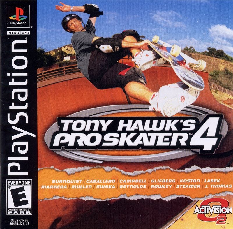 Tony Hawk's Pro Skater 4 (2002) PlayStation box cover art - MobyGames
