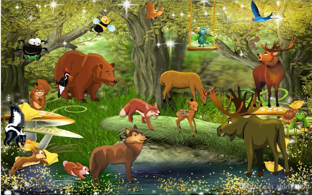 3d Wallpaper Custom Photo The Forest Animal Kingdom Background Wall Home  Decoration 3d Wall Murals Wallpaper For Walls 3 D Living Room From Wdbh1,  $30.56 | DHgate.Com