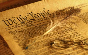 Image of the US Constitution - the Emoluments Clause is contained in Article I 