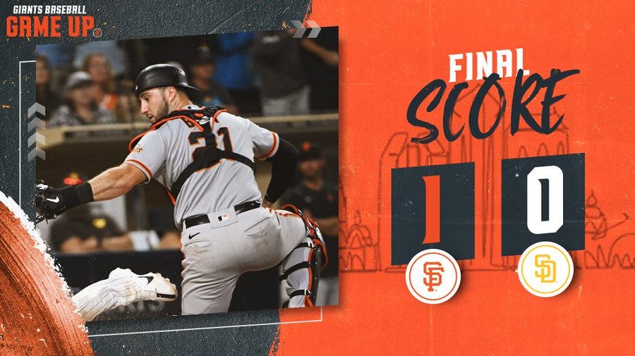 Giants road win graphic