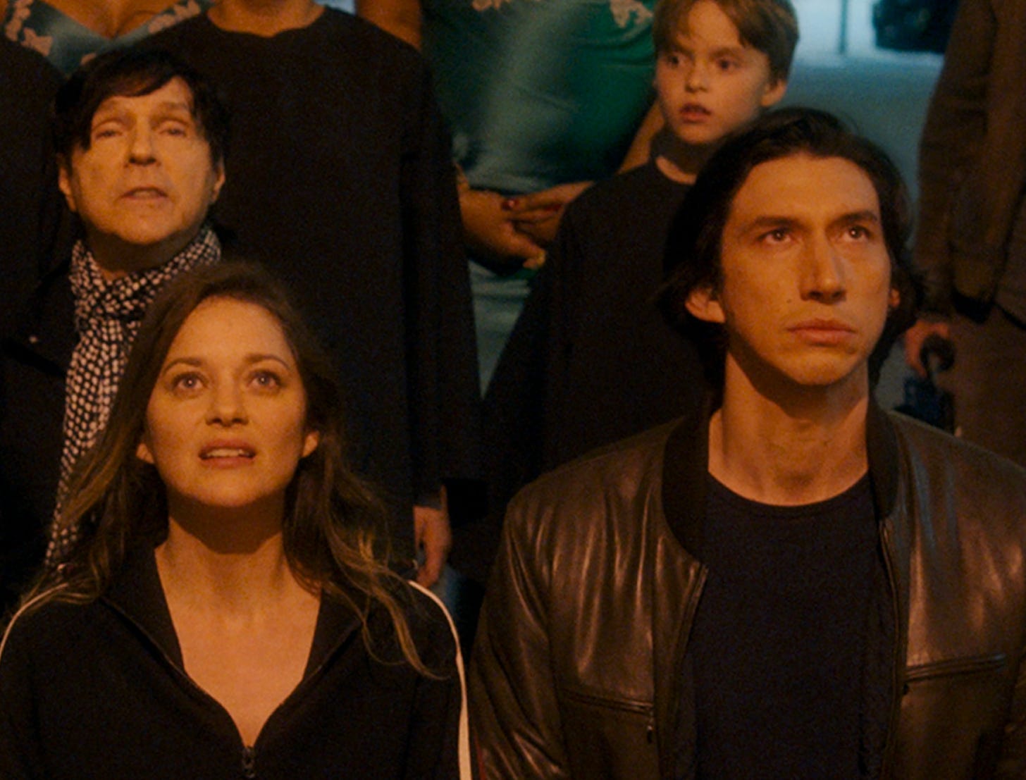 Marion Cotillard and Adam Driver in a still from Annette, a movie on Prime Video