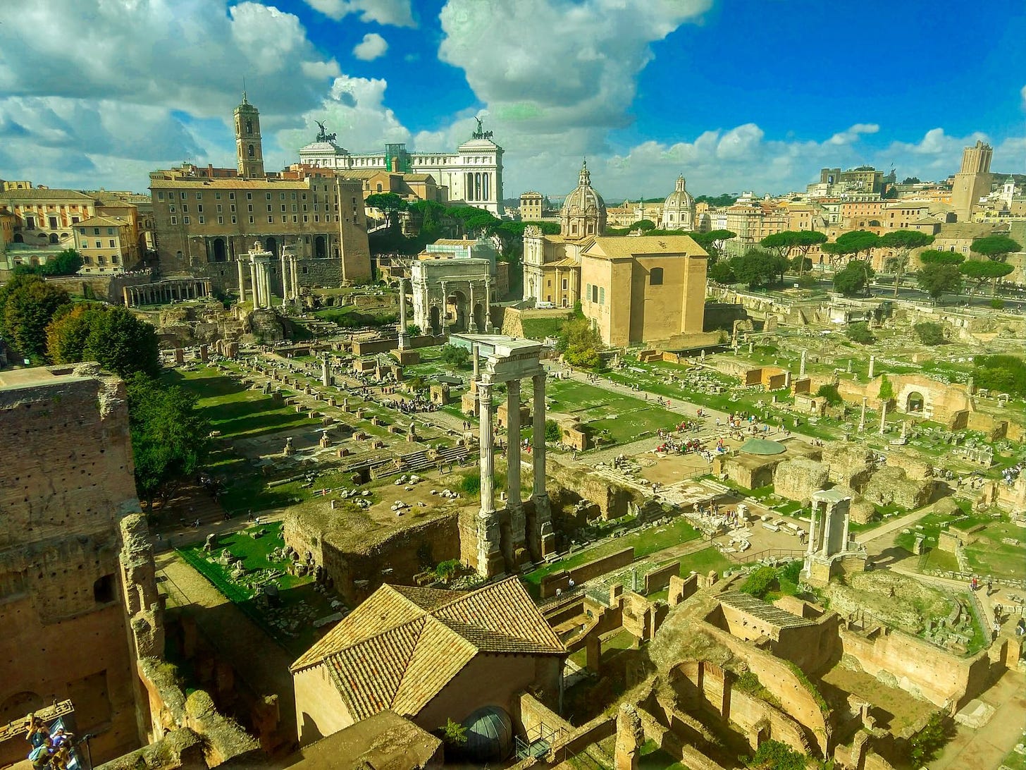 A picture of the Roman Forum in Rome, Italy. 