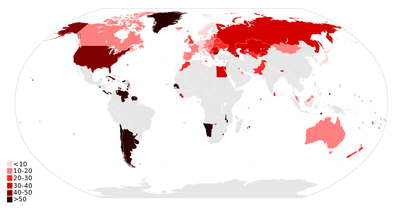File:Teenage birth rate per 1000 women 15–19, 2000-09.svg