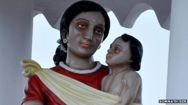 India protests over 'tribal' Virgin Mary and baby Jesus - BBC News