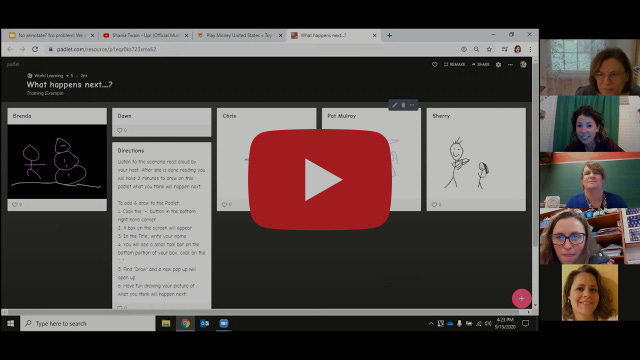 Virtual Teaching Activity: Listen and Draw in Padlet